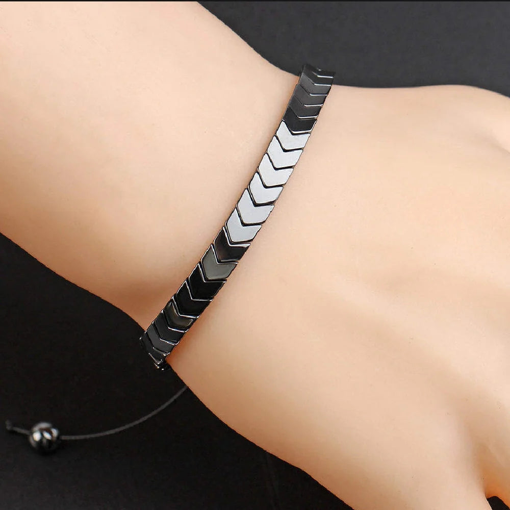 Couple Hematite Arrows Bracelet