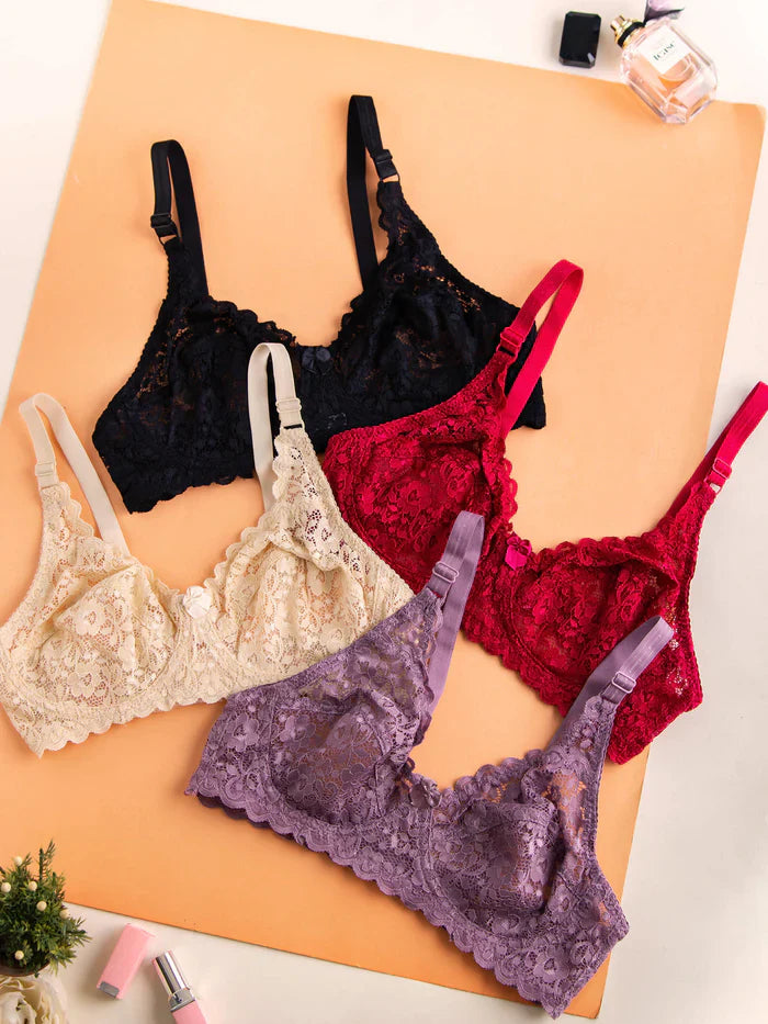 PACK OF 4 DAILY WEAR BRA'S ( Deal Of The Day )